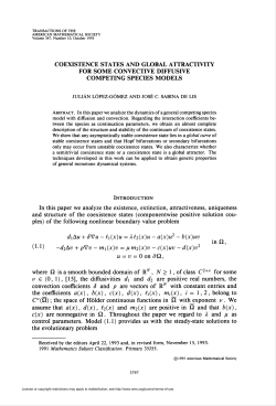 coexistence states and global attractivity for some convective