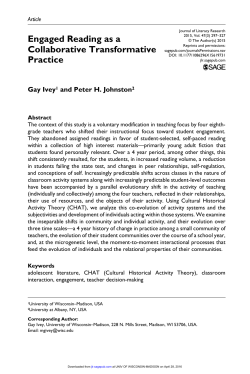 Engaged Reading as a Collaborative - UW