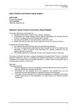 Does friction and colour equal safety