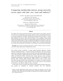 Comparing membership interest group networks across