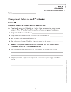 Compound Subjects and Predicates - Macmillan/McGraw-Hill
