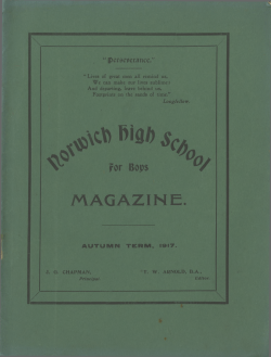 1917 - World War 1 School Archives