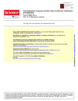 The biodiversity of species and their rates of extinction, distribution