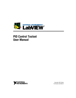PID Control Toolset User Manual