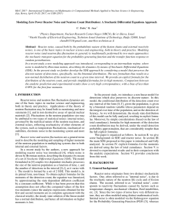 Modeling Zero Power Reactor Noise and Neutron Count Distribution