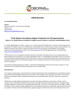 Fresh Gluten-Free Bakery Begins Production for 50