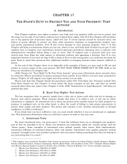 17. The State`s Duty to Protect You and Your Property: Tort Actions