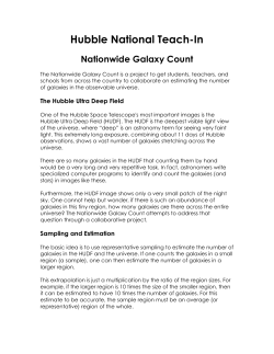 Hubble National Teach-In Nationwide Galaxy Count