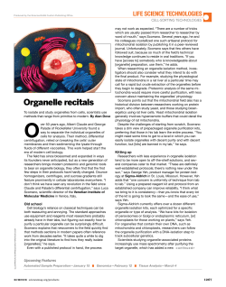 Organelle recitals