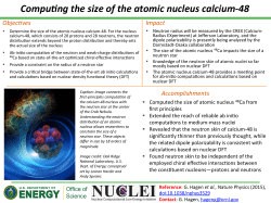 Compu ng the size of the atomic nucleus calcium-48