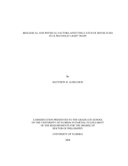 biological and physical factors affecting catch of house flies in