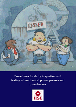 Procedures for daily inspection and testing of mechanical power