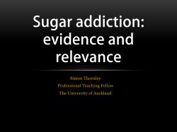Sugar addiction: evidence and relevance