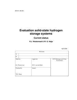 Evaluation solid-state hydrogen storage systems