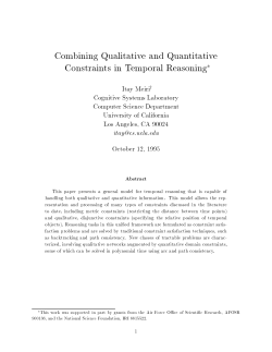 Combining Qualitative and Quantitative Constraints in Temporal