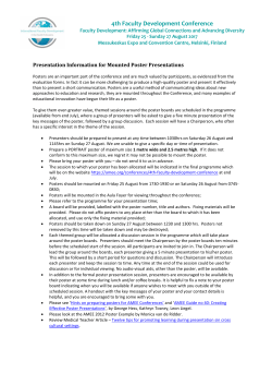 Presentation with Mounted Poster