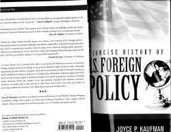 Setting the Stage for ing uS Foreign Policy