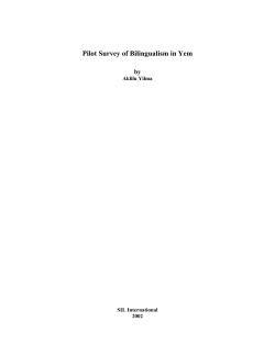 Pilot Survey of Bilingualism in Yem
