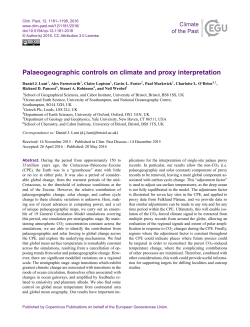 Palaeogeographic controls on climate and proxy interpretation