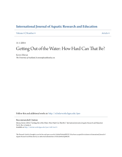 Getting Out of the Water: How Hard Can That Be?