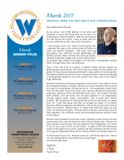 2017 MARCH - Westminster Presbyterian Church