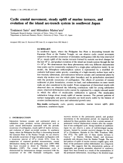 Cyclic crustal movement, steady uplift of marine terraces, and