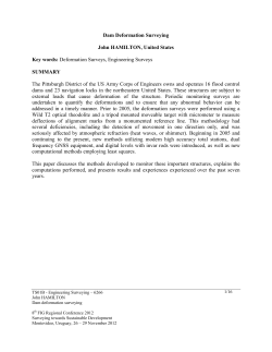 Dam Deformation Surveying John HAMILTON, United States Key