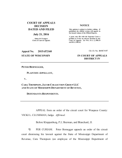 Bernegger v. Thompson - Eversheds Sutherland (US)