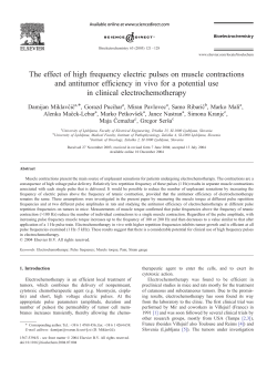 The effect of high frequency electric pulses on muscle contractions
