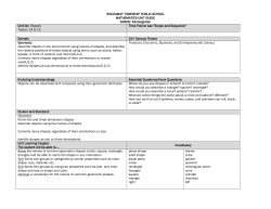 Unit 1 Shapes - Rockaway Township School District