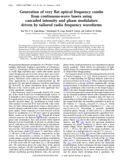 Generation of very flat optical frequency combs from continuous