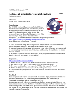 A glance at historical presidential elections
