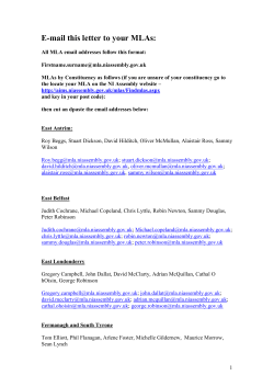 E-mail this letter to your MLAs: