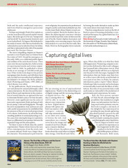 Capturing digital lives