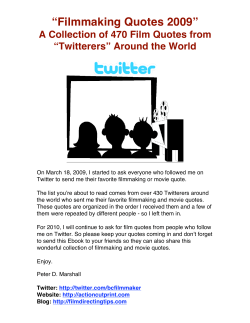 Filmmaking Quotes 2009