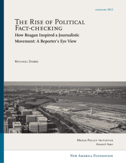The Rise of Political Fact-checking