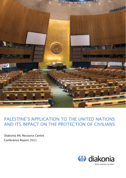 palestine`s application to the united nations and its impact