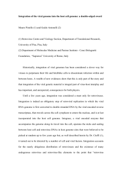 Integration of the viral genome into the host cell genome: a double