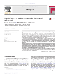 Neural efficiency in working memory tasks: The impact of task demand