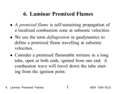 6. Laminar Premixed Flames