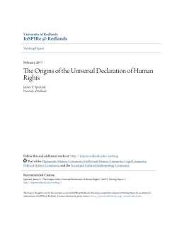 The Origins of the Universal Declaration of Human Rights