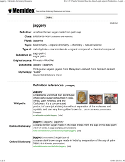 jaggery - Memidex dictionary/thesaurus