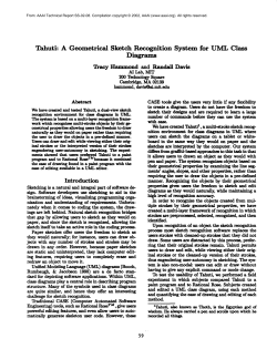 Tahuti: A Geometrical Sketch Recognition System for UML Class