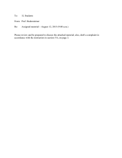 Prof. Bodensteiner Re: Assigned material&mdash;August 12, 2015 (9:00 am)
