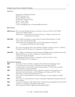 curriculum vitae - The University of Texas at El Paso