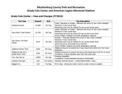 Fees and Charges