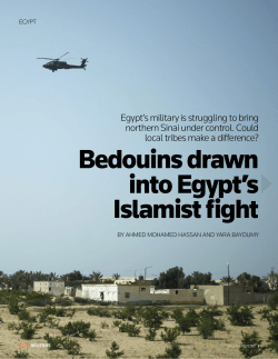 Bedouins drawn into Egypt`s Islamist fight