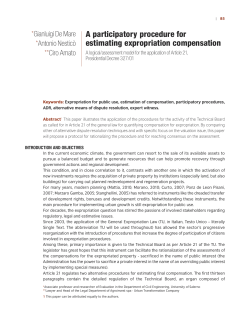 A participatory procedure for estimating expropriation compensation
