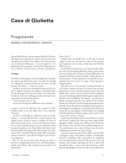 casa di giulietta - Canadian Woman Studies