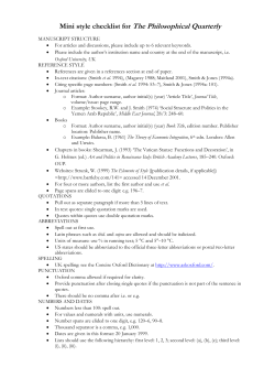 Mini style checklist template